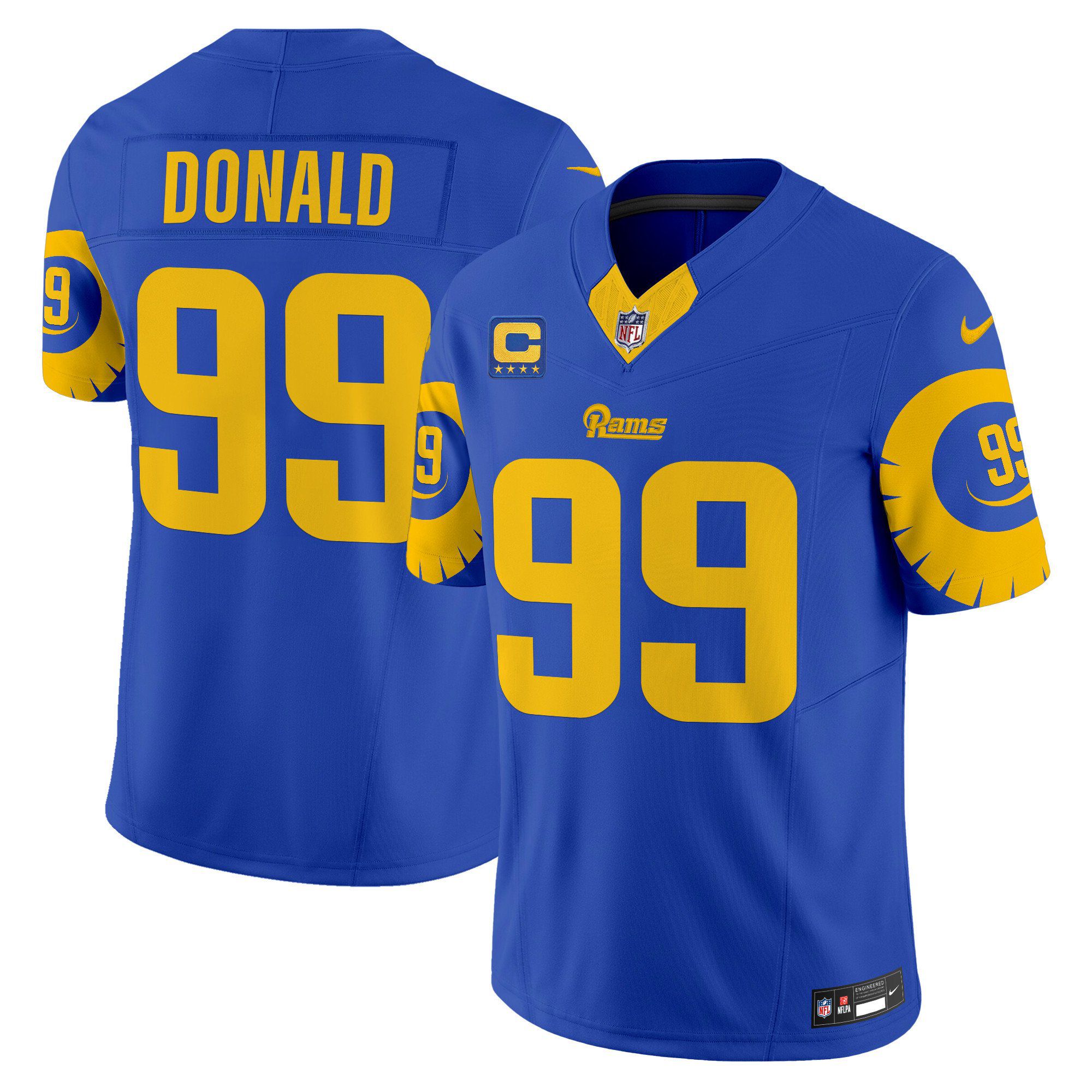 Men Los Angeles Rams 99 Donald Blue 2024 Nike Special Vapor Limited NFL Jersey